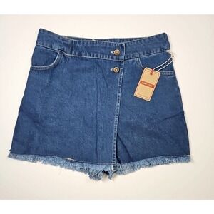 Lone Star Women's High-Rise Wrap-Front Denim Skort Size Medium (29) - NWT